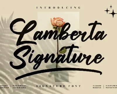 Lamberta Signature font