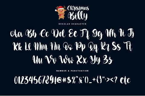 Christmas Billy-Personal use font