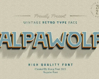 Alpawolf font