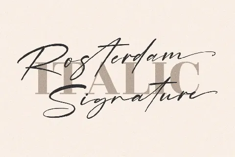 Rosterdam Signature font