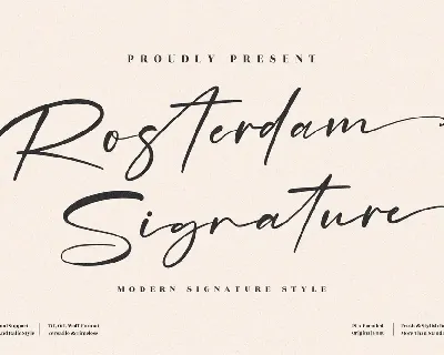Rosterdam Signature font