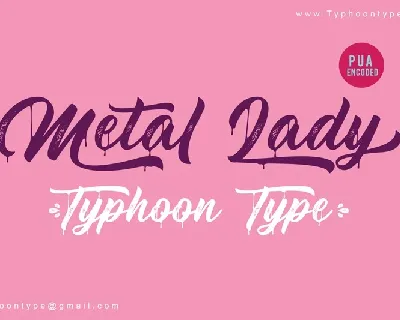 Metal Lady font