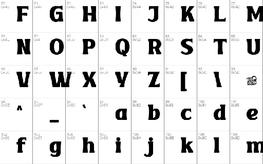 VAKOZITRIAL font