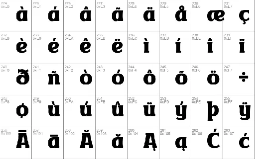 VAKOZITRIAL font