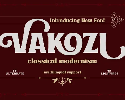VAKOZITRIAL font