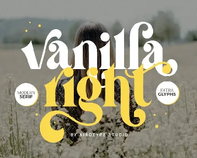 Vanilla Right font