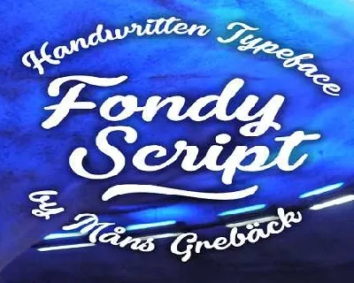 Fondy Script font