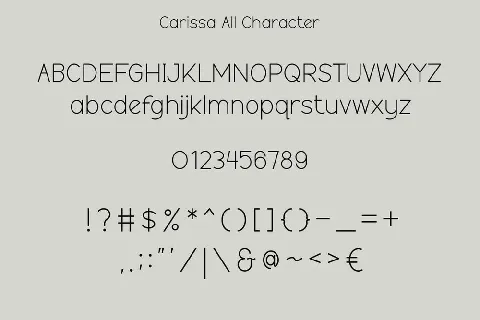 Carissa font