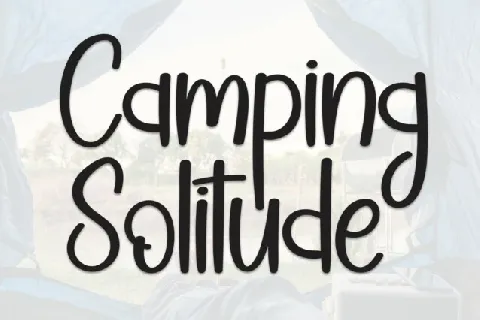 Camping Solitude Display font