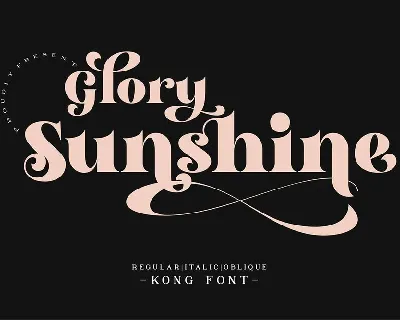 Glory Sunshine font