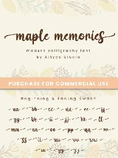 Maple Memories - Personal Use font