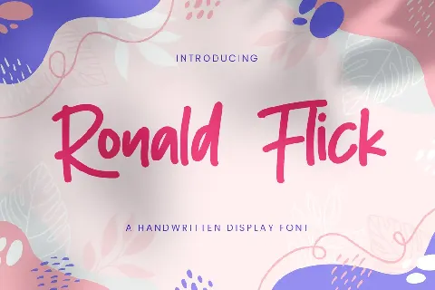 Ronald Flick font