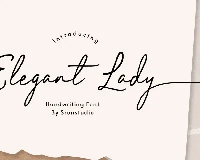 Elegant Lady font