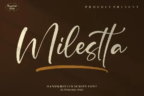 Milestta font