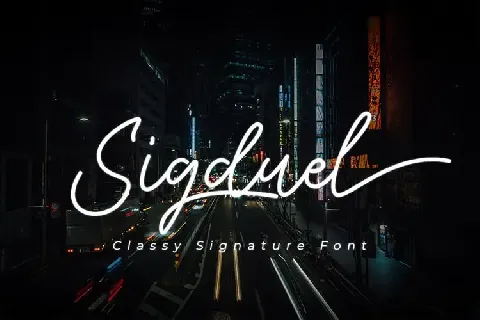 Sigduel Signature font