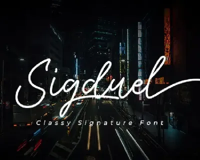 Sigduel Signature font