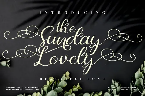 The Sunday Lovely font