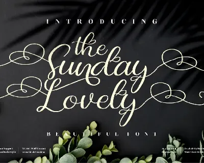 The Sunday Lovely font