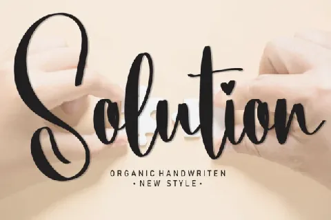 Solution Script Typeface font