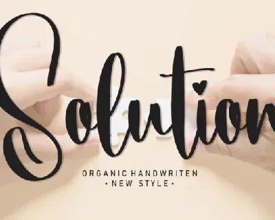 Solution Script Typeface font