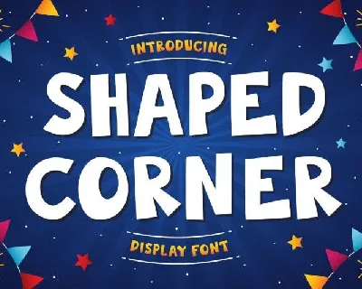 Shaped Corner Display font