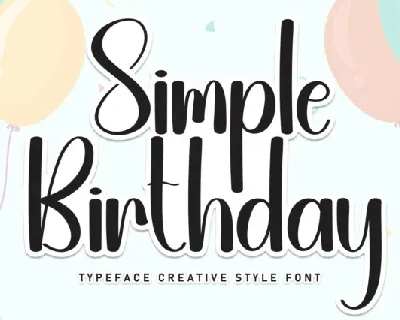 Simple Birthday Script font
