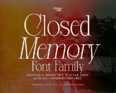 Closed Memory font