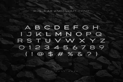 Knockout font