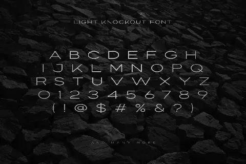 Knockout font