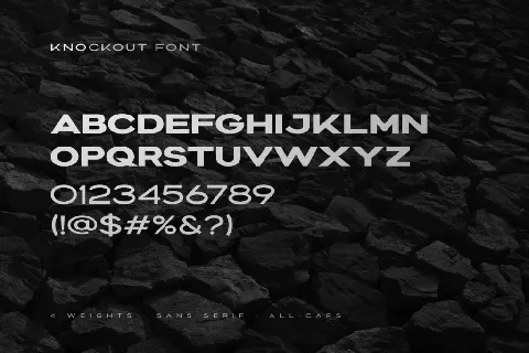 Knockout font