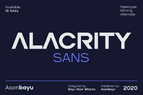 Alacrity Sans Family font