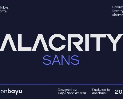 Alacrity Sans Family font