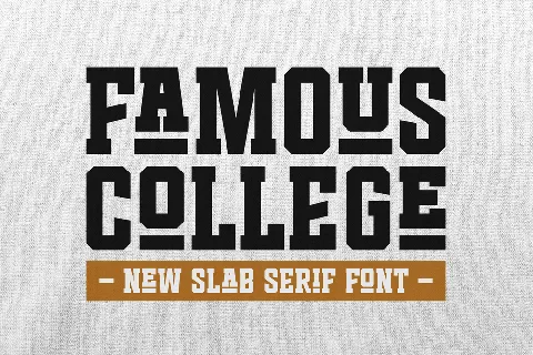 Famous College font