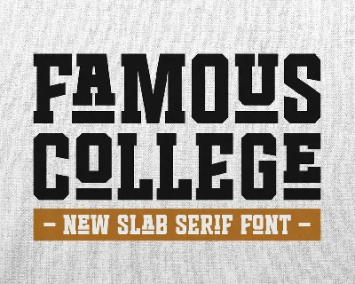 Famous College font