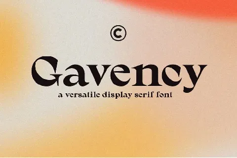 Gavency font