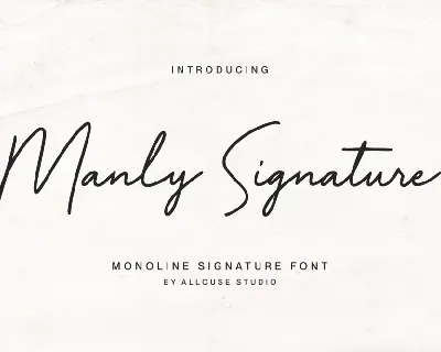 Manly Signature font