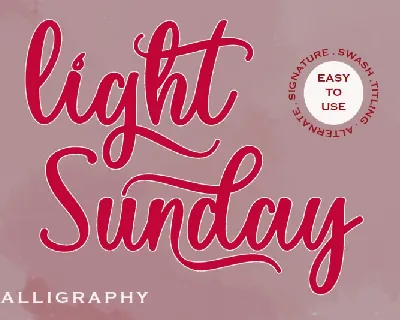 Light Sunday font