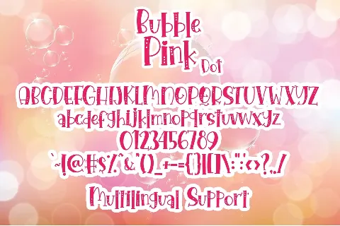 Bubble Pink font