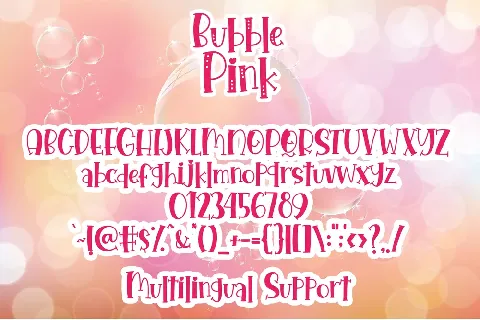 Bubble Pink font