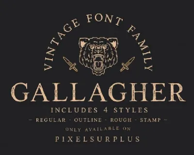 Gallagher Vintage font