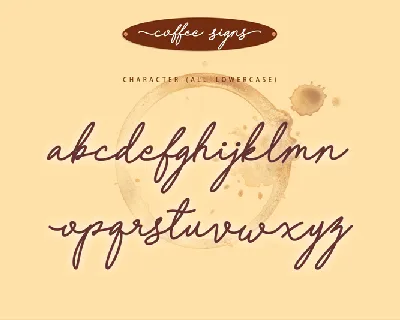 Coffee Signs font