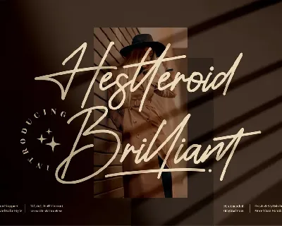 Hestteroid Brilliant font