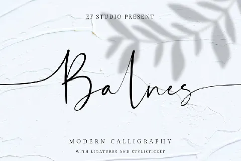 Balnes Modern Script font