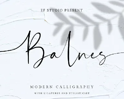 Balnes Modern Script font