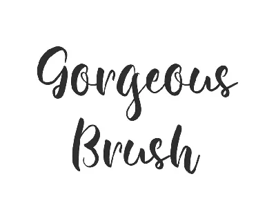 Gorgeous Brush font