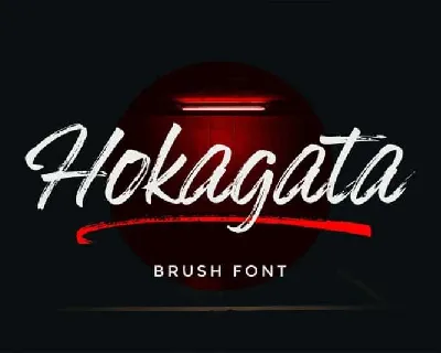 Hokagata Brush font