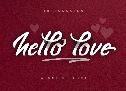 Hello Love font