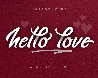 Hello Love font