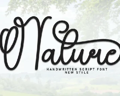 Nature Script font