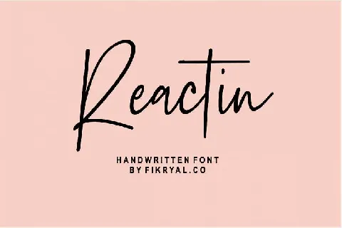 Reactin Signature font